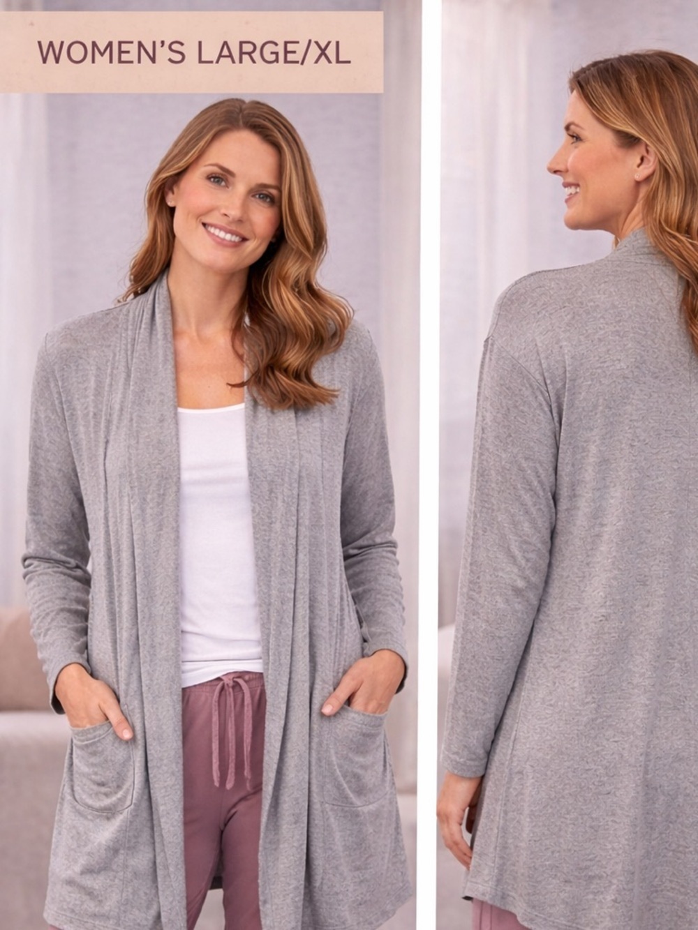 Goodfellow & Co Gray Robe with pockets no tie large / XL